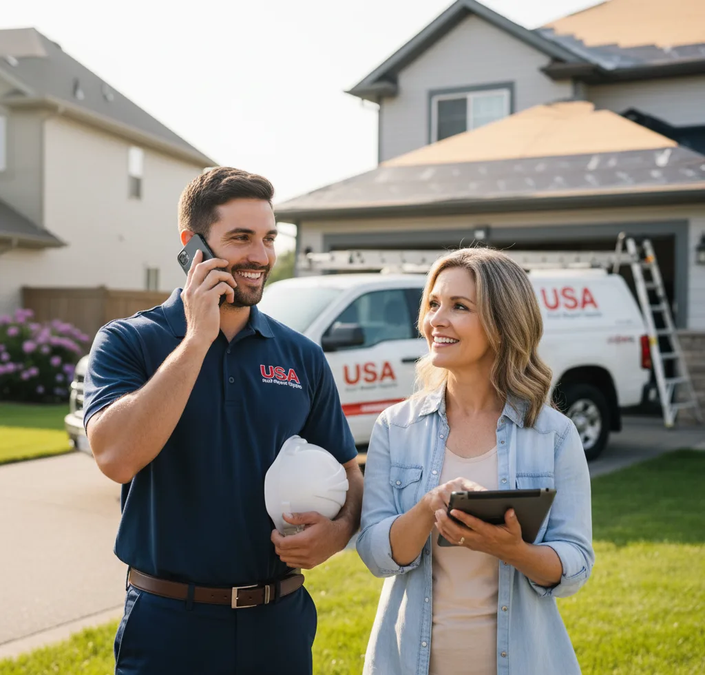USA Roof Repair Experts customer support in Konawa